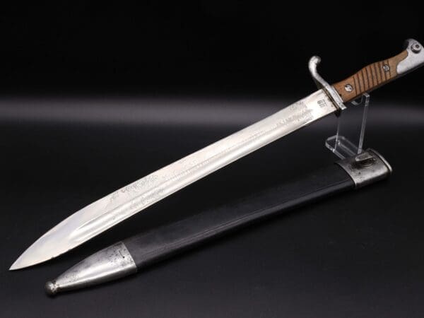 Rare Double Etched WW1 Butcher Bayonet by WKC