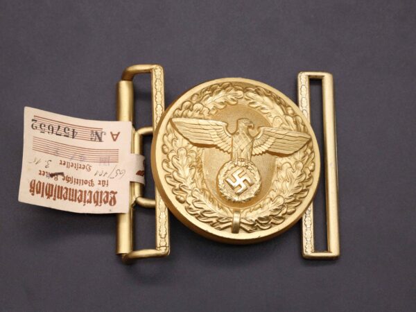 Mint NSDAP Belt Buckle with RZM Tag